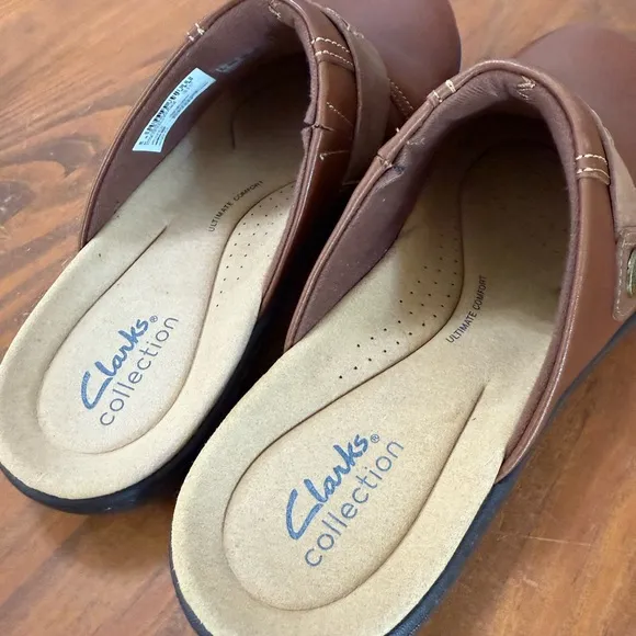 New Women’s Sz 8 Clarks Laurieann Ella Leather Clogs