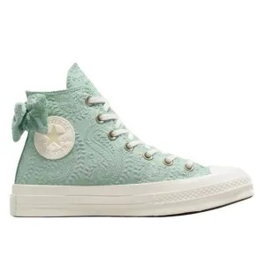 NEW Women's Converse Chuck 70 Bow Mint Green Embroidered Floral Paisley Sneakers