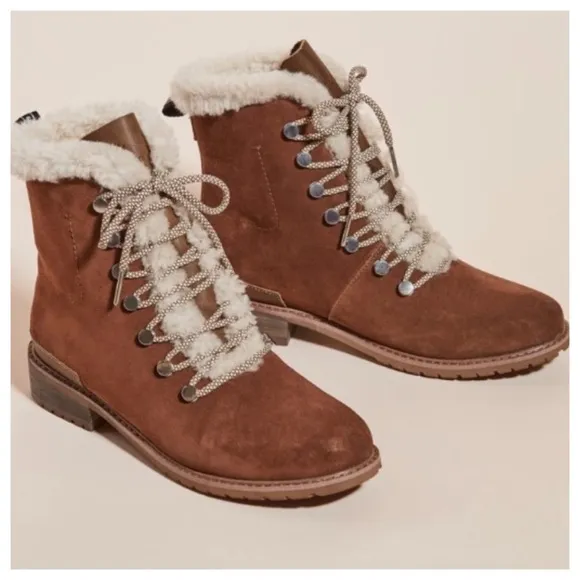 NIB EMU Australia Wool, Suede, WATERPROOF, Billington Suede Lace Up Warm Boots 7