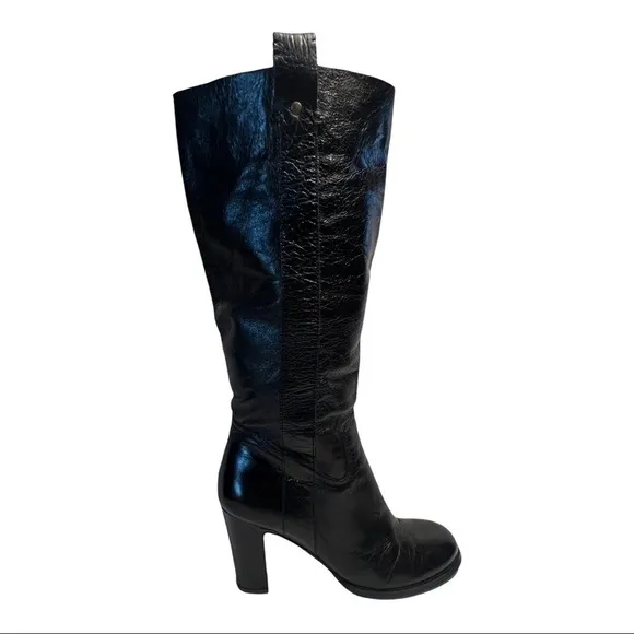 Nicole BLACK leather boots size 9.5