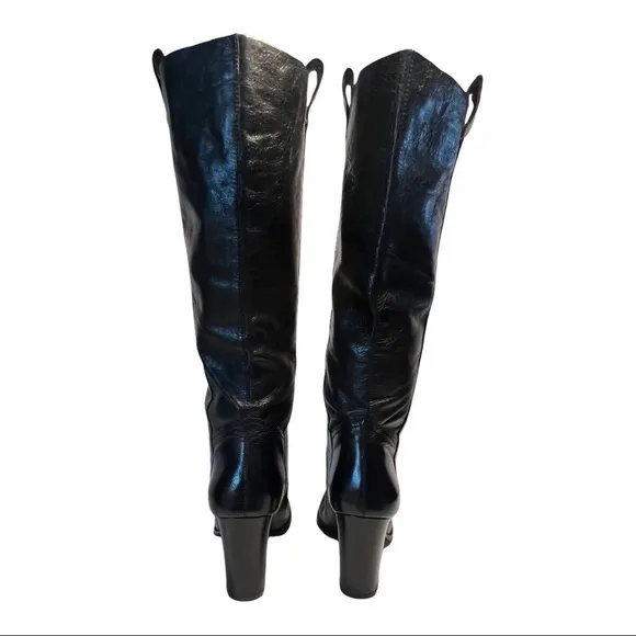 Nicole BLACK leather boots size 9.5