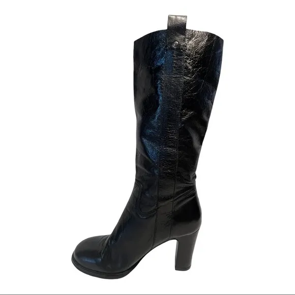 Nicole BLACK leather boots size 9.5