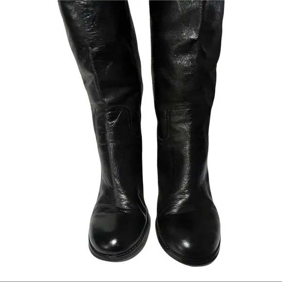 Nicole BLACK leather boots size 9.5