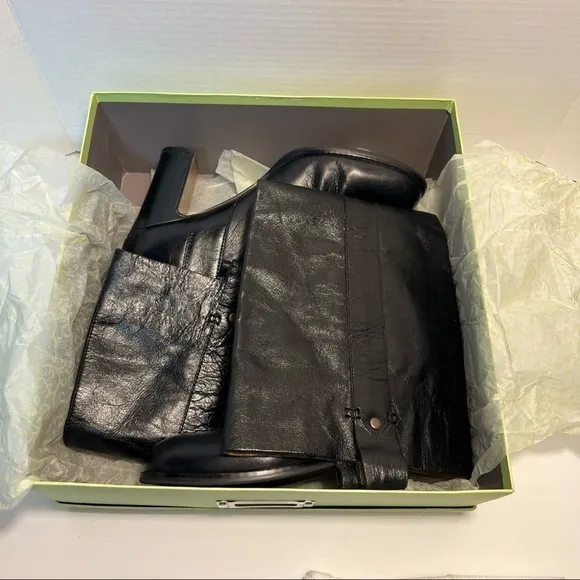 Nicole BLACK leather boots size 9.5