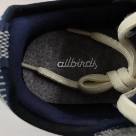 NIDB Allbirds Men's Tree Runner Go Sneakers in Light Grey/True Navy US 11