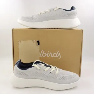 NIDB Allbirds Men's Tree Runner Go Sneakers in Light Grey/True Navy US 11