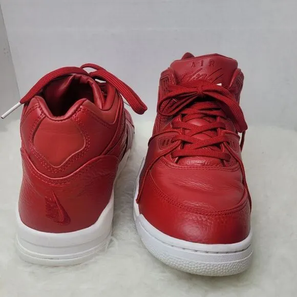 Nike Air Flight 89 Red Leather Sneaker Shoes Size 11.5