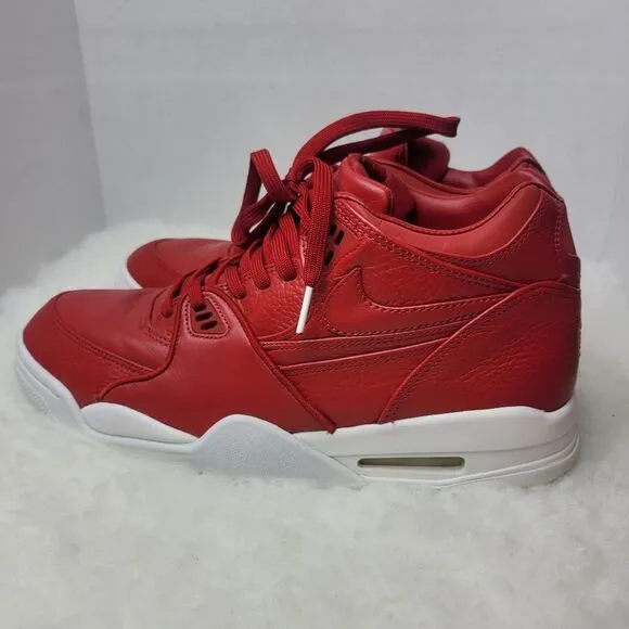 Nike Air Flight 89 Red Leather Sneaker Shoes Size 11.5