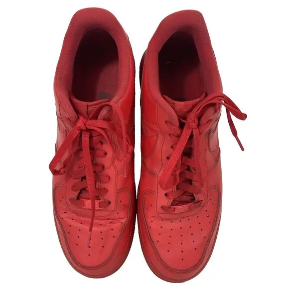 Nike Air Force 1 Low '07 LV8 -Men's 13-Triple/University Red-CW6999-600-OG Box!