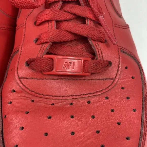 Nike Air Force 1 Low '07 LV8 -Men's 13-Triple/University Red-CW6999-600-OG Box!