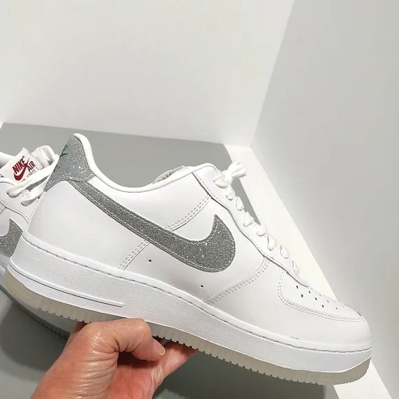 Nike Air Force 1 Low '07 LX Glitter Swoosh, NEW, Size 10.5| EUR 42.5
