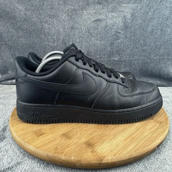 Nike Air Force 1 Low 07 Shoes Mens Size 11 Triple Black Basketball Sneakers