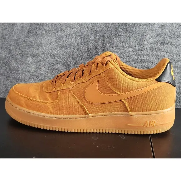 Nike Air Force 1 Low Top Casual Sneakers Golden Harvest Mens Size 13 Streetwear