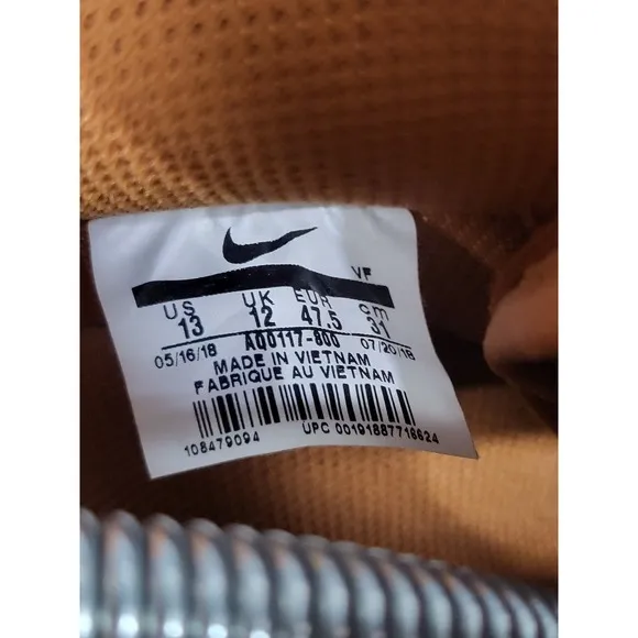 Nike Air Force 1 Low Top Casual Sneakers Golden Harvest Mens Size 13 Streetwear