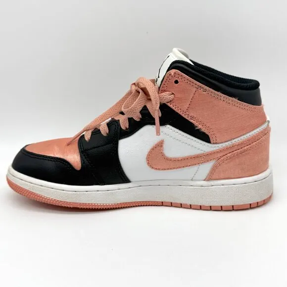 Nike Air Jordan 1 Mid Youth 4Y Madder Root Shoes DM9077-108 GUC