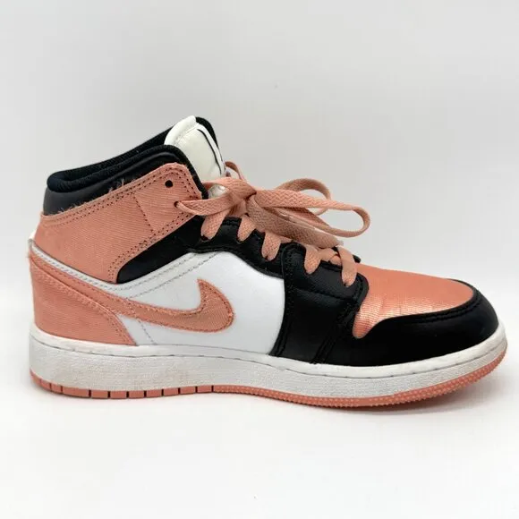 Nike Air Jordan 1 Mid Youth 4Y Madder Root Shoes DM9077-108 GUC
