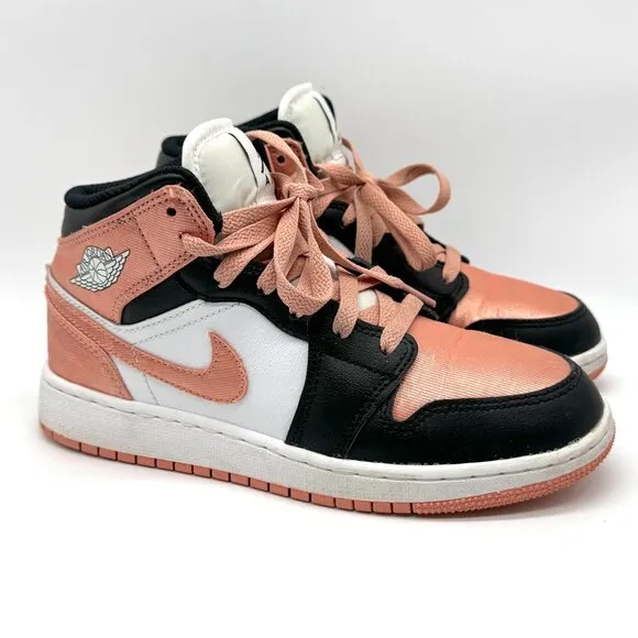 Nike Air Jordan 1 Mid Youth 4Y Madder Root Shoes DM9077-108 GUC