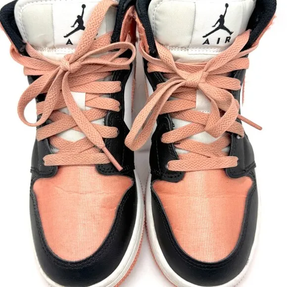 Nike Air Jordan 1 Mid Youth 4Y Madder Root Shoes DM9077-108 GUC