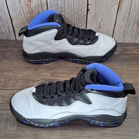 Nike Air Jordan 10 Retro Orlando 310805-108 White Black Basketball Shoes Men's 8