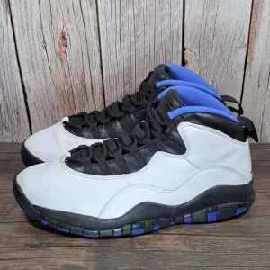 Nike Air Jordan 10 Retro Orlando 310805-108 White Black Basketball Shoes Men's 8