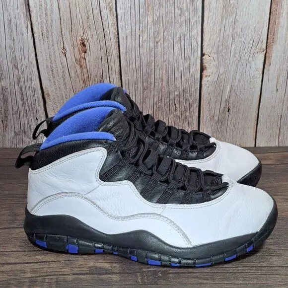 Nike Air Jordan 10 Retro Orlando 310805-108 White Black Basketball Shoes Men's 8