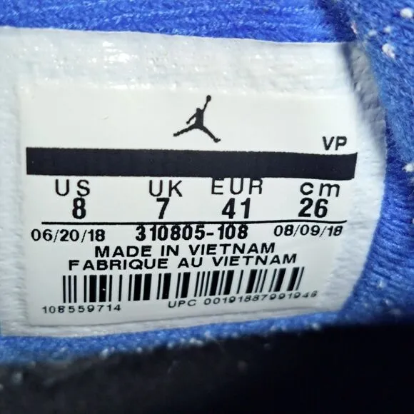 Nike Air Jordan 10 Retro Orlando 310805-108 White Black Basketball Shoes Men's 8