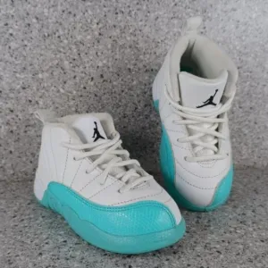 Nike Air Jordan 12 Retro Light Aqua Sneakers Kids 8C Shoes