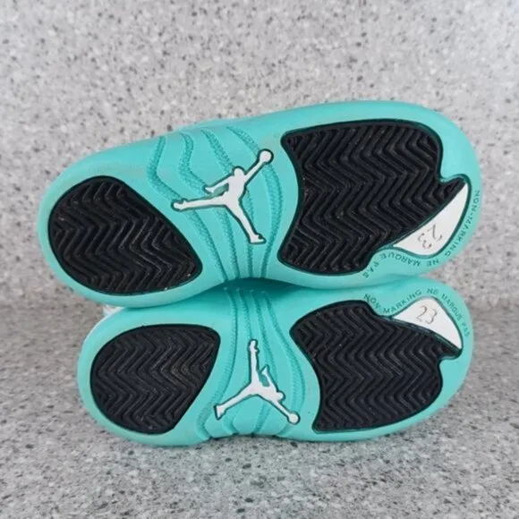 Nike Air Jordan 12 Retro Light Aqua Sneakers Kids 8C Shoes