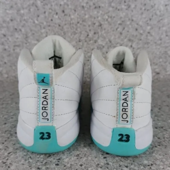 Nike Air Jordan 12 Retro Light Aqua Sneakers Kids 8C Shoes