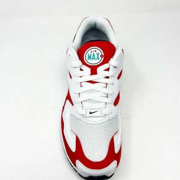 Nike Air Max 2 Light White Black Habanero Red Mens Running Shoes AO1741 101