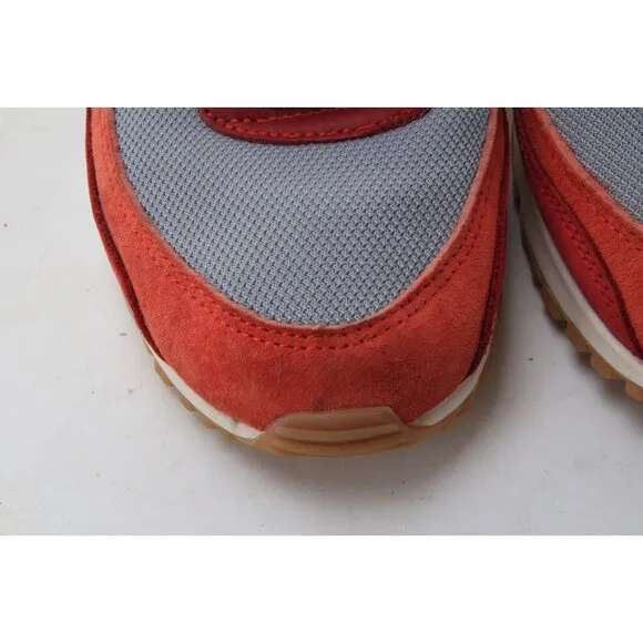 Nike Air Max 90 Prm Premium Sneakers Shoes Orange Red Mens Size 9.5 EU 43