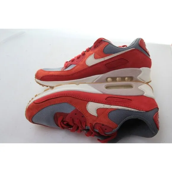 Nike Air Max 90 Prm Premium Sneakers Shoes Orange Red Mens Size 9.5 EU 43