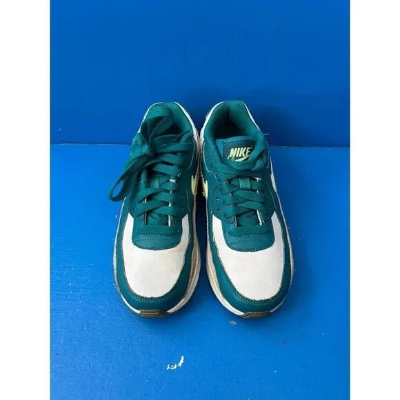 Nike Air Max 90 (GS) men Size 4.5Y  Leather Shoes White Volt CD6864 124