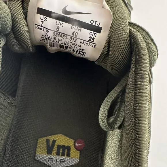 Nike Air Max Vapormax Plus Mens 7 Army Green 924453-013