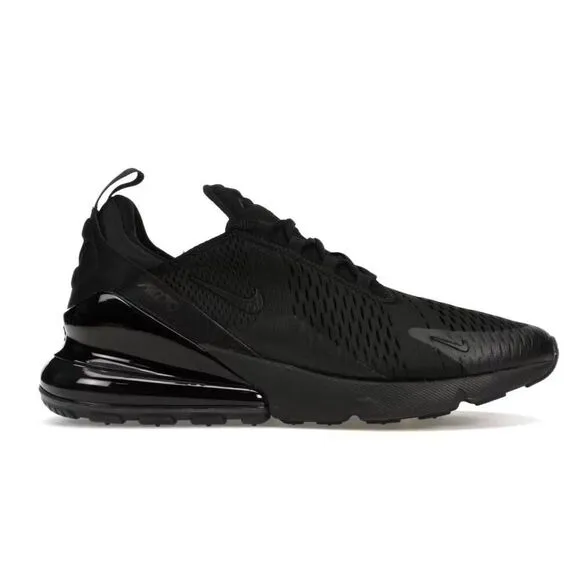 NIKE Air Max 270 'Triple Black' Running Shoes Size 12