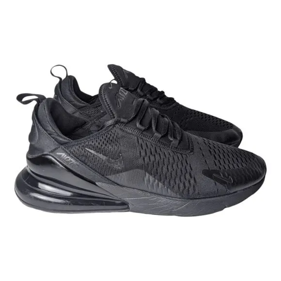 NIKE Air Max 270 'Triple Black' Running Shoes Size 12