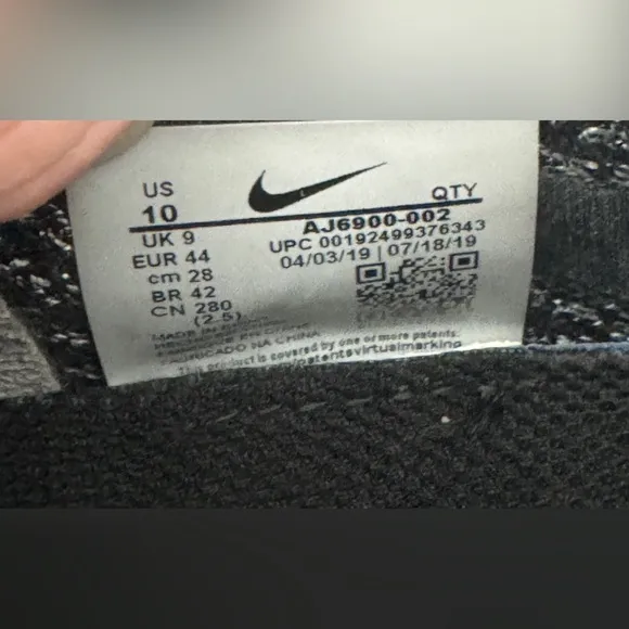 Nike Air VaporMax Flyknit 3 Oreo sneakers shoes- 10