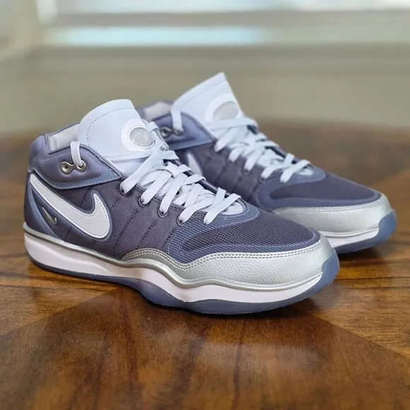 Nike Air Zoom GT Hustle 2 Light Carbon Grey Blue Silver Basketball Shoes 11 New