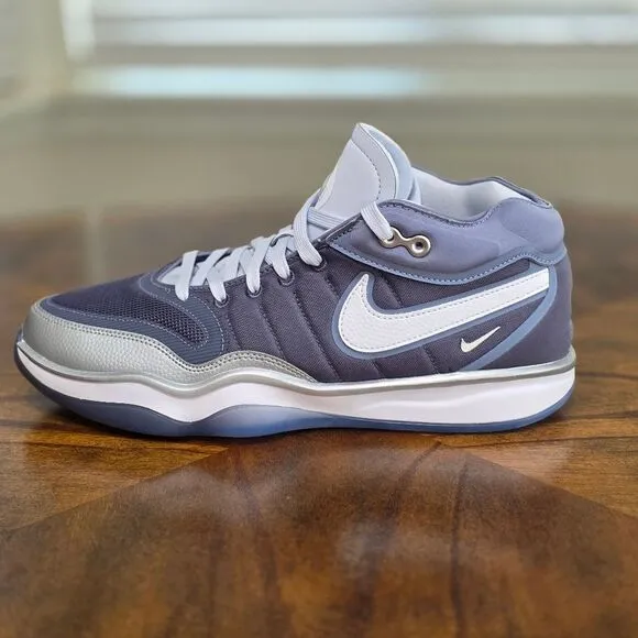 Nike Air Zoom GT Hustle 2 Light Carbon Grey Blue Silver Basketball Shoes 11 New