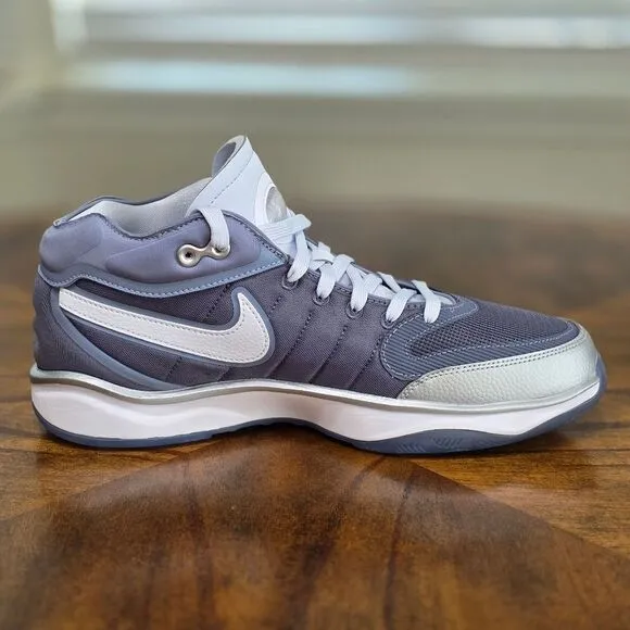 Nike Air Zoom GT Hustle 2 Light Carbon Grey Blue Silver Basketball Shoes 11 New