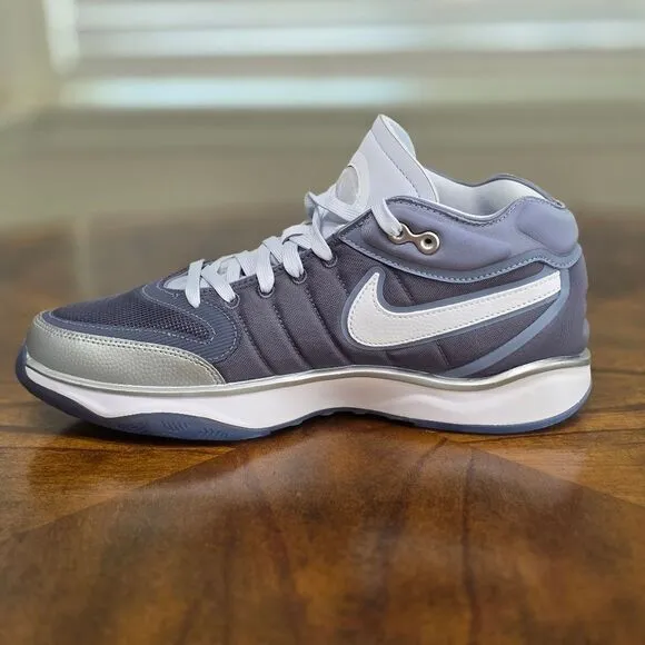 Nike Air Zoom GT Hustle 2 Light Carbon Grey Blue Silver Basketball Shoes 11 New