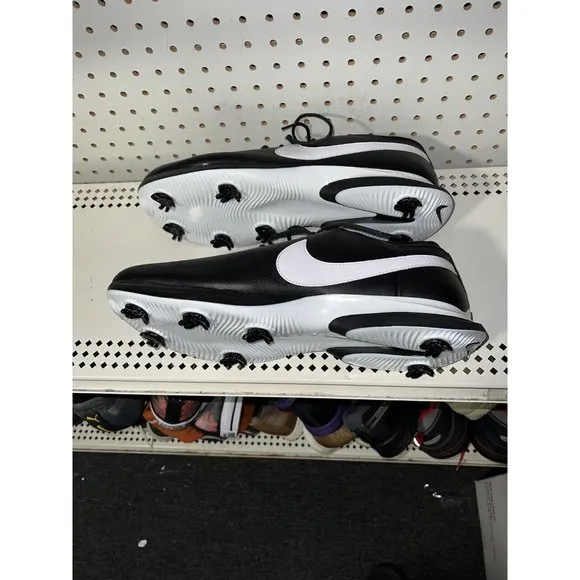 Nike Air Zoom Victory Tour 2 Mens Leather Golf Shoes Spikes Size 15 Black White