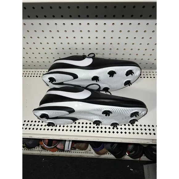 Nike Air Zoom Victory Tour 2 Mens Leather Golf Shoes Spikes Size 15 Black White