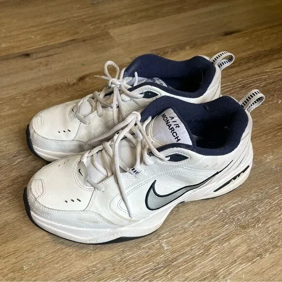 Nike Air Monarch White Leather Dad Shoes