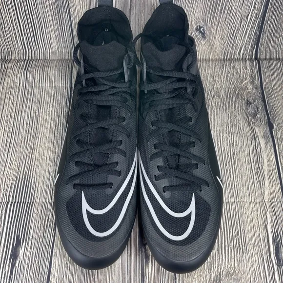 Nike Alpha Huarache 8 Elite Lacrosse Cleats Black/Smoke GREY MENS CW4440-011