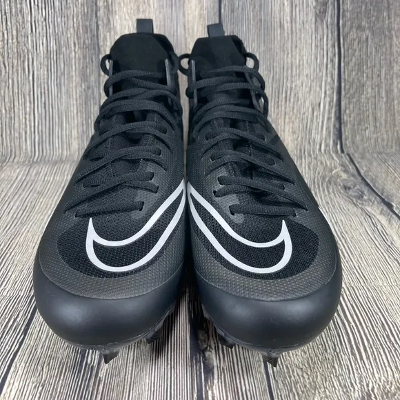 Nike Alpha Huarache 8 Elite Lacrosse Cleats Black/Smoke GREY MENS CW4440-011