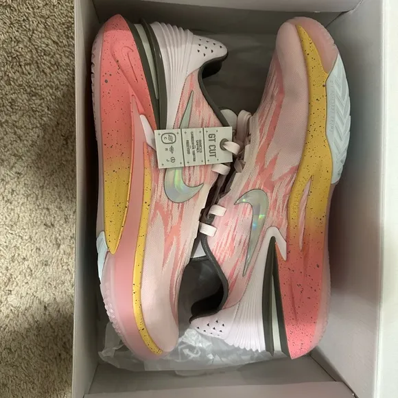 Nike Athletic Shoes in Pink and Yellow