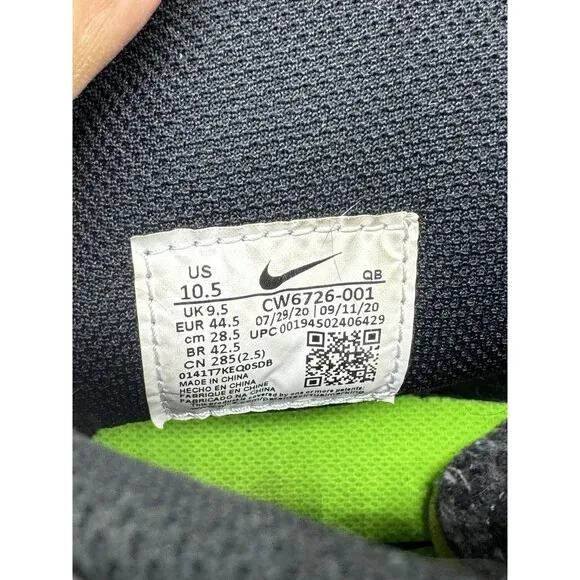 Nike Blazer Mid 77 Recycled Black Grey Wool Logo Casual Shoes Mens Size 10.5 EUC