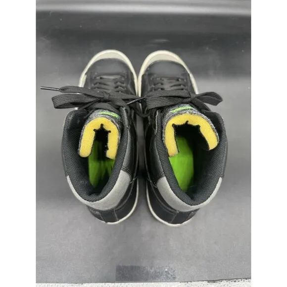Nike Blazer Mid 77 Recycled Black Grey Wool Logo Casual Shoes Mens Size 10.5 EUC