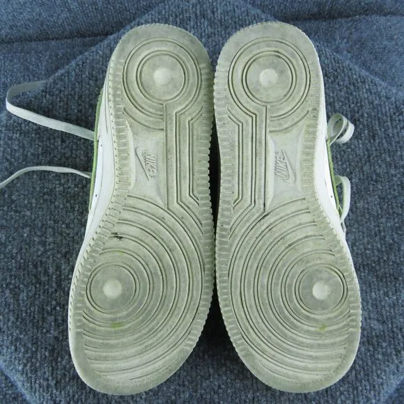 Nike Boys Sneaker Shoes Sz Y 5 Medium Athletic‎ White Leather Lace Up